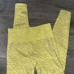 Gymshark Yellow Animal Print Seamless Leggings
